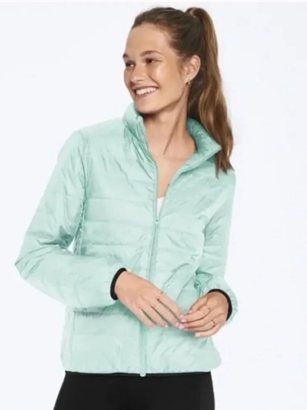 PINK by Victoria's Secret mint green jacket, size XS